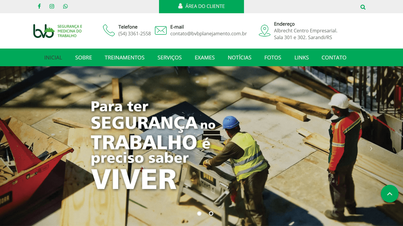 Screenshot do site bvbplanejamento.com.br