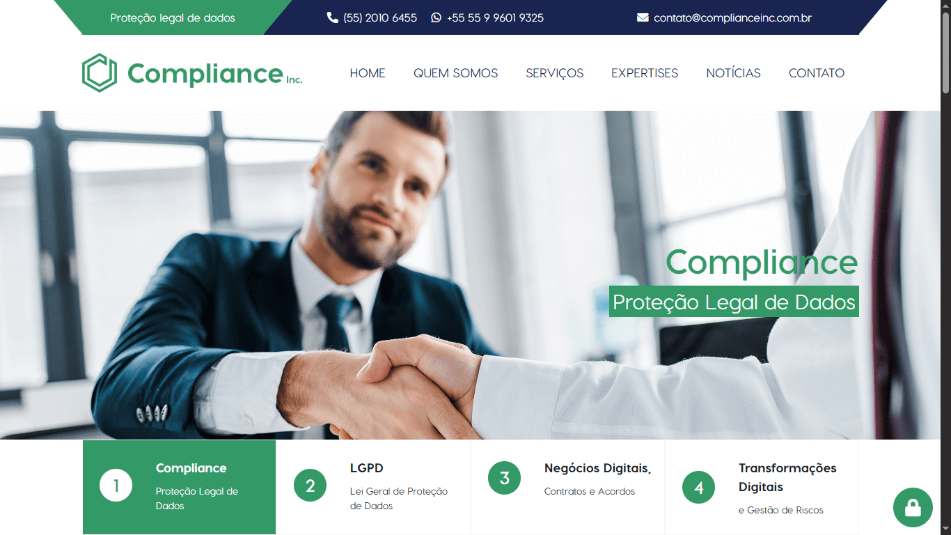 Screenshot do site complianceinc.com.br