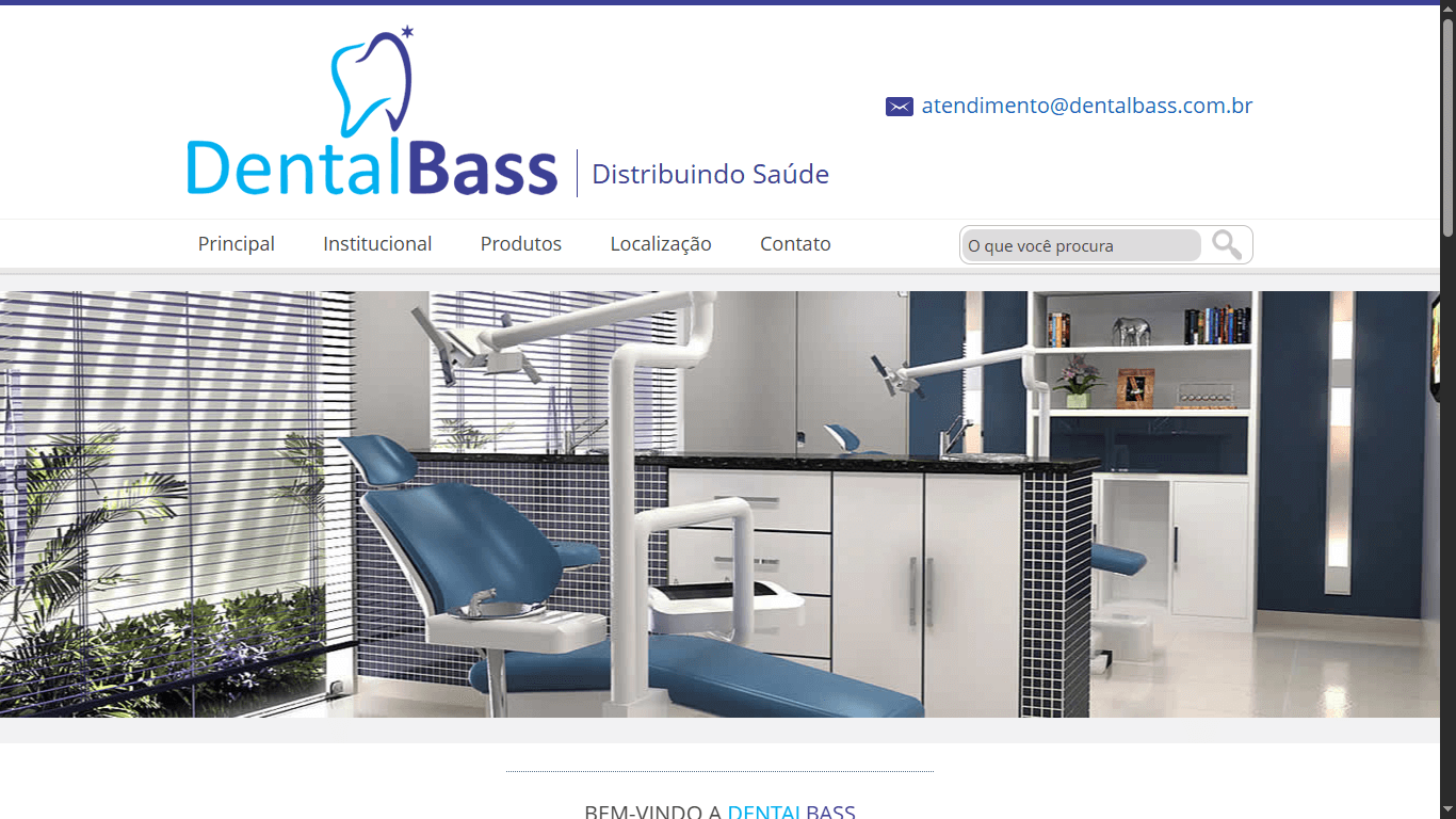 Screenshot do site dentalbass.com.br