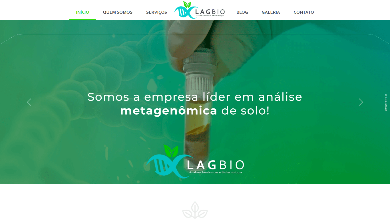 Screenshot do site lagbio.com