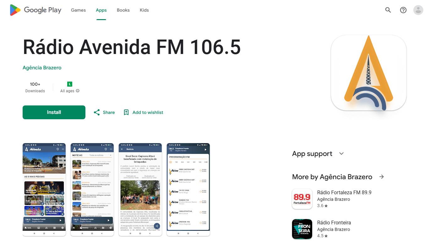 Screenshot do App App Rádio Avenida FM