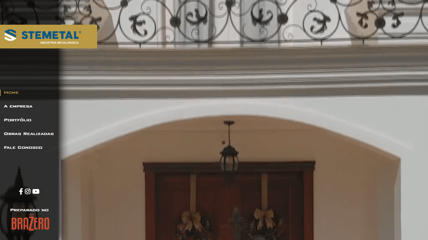 Screenshot do site stemetal.com.br