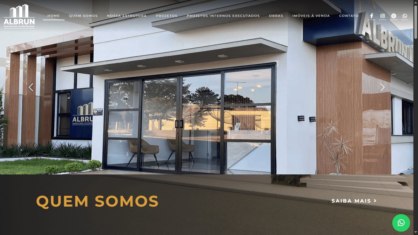 Screenshot do site albrun.com.br